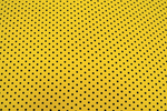 Вискоза желтая в мелкий черный горох