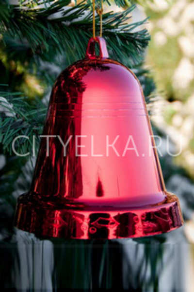 Колокольчик пластиковый глянцевый красный