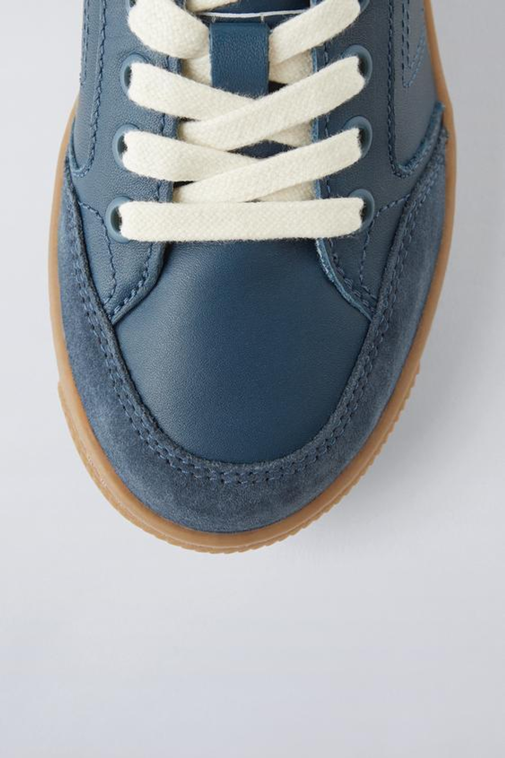 ZARA КОЖАНЫЕ КРОССОВКИ, МОРСКЙ СИНИЙ