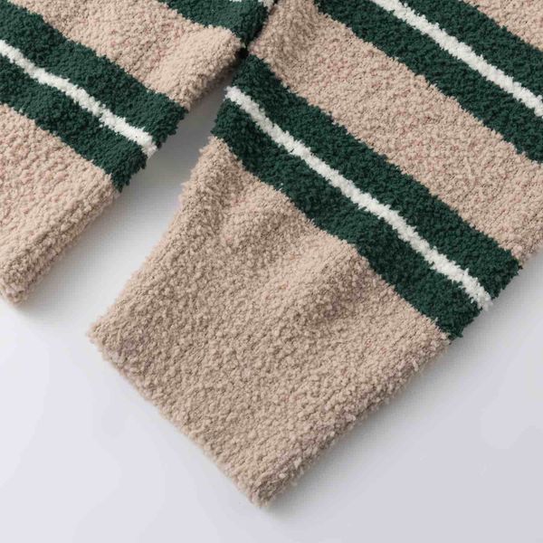 Свитер Soft Strips песочный/темно-зеленый - фото 7