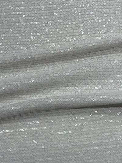 Сетка п/э с пайетками айвори