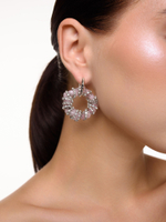 Серьги "Character" из розового кварца Silver