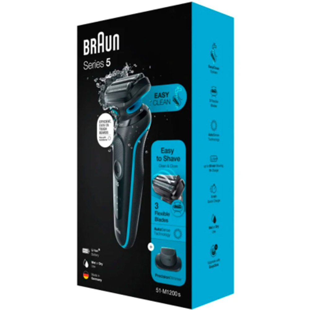 Электробритва мужская Braun Series 5 51-M1200s бирюзовый