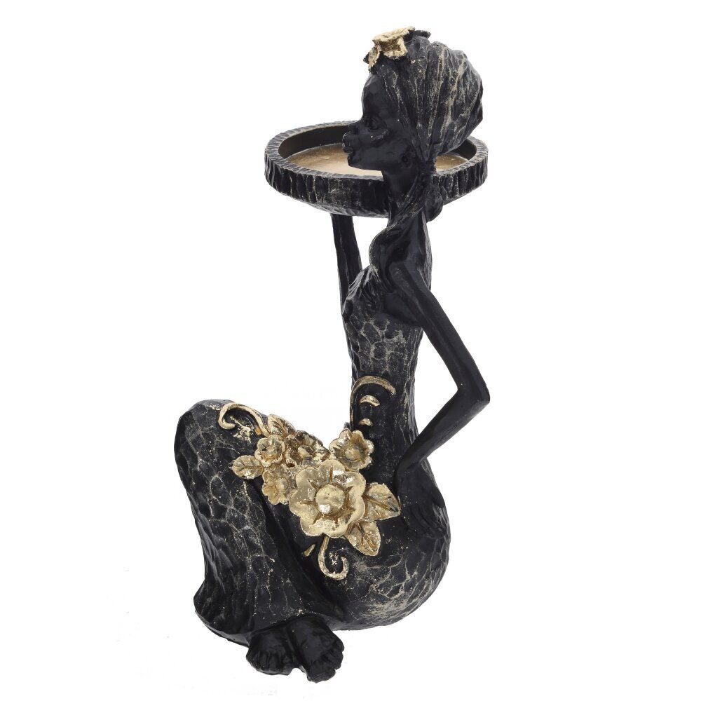 GAEM Фигурка декоративная "Африканка" с подставкой д/мелочей, L16,5 W12,5 H24 см