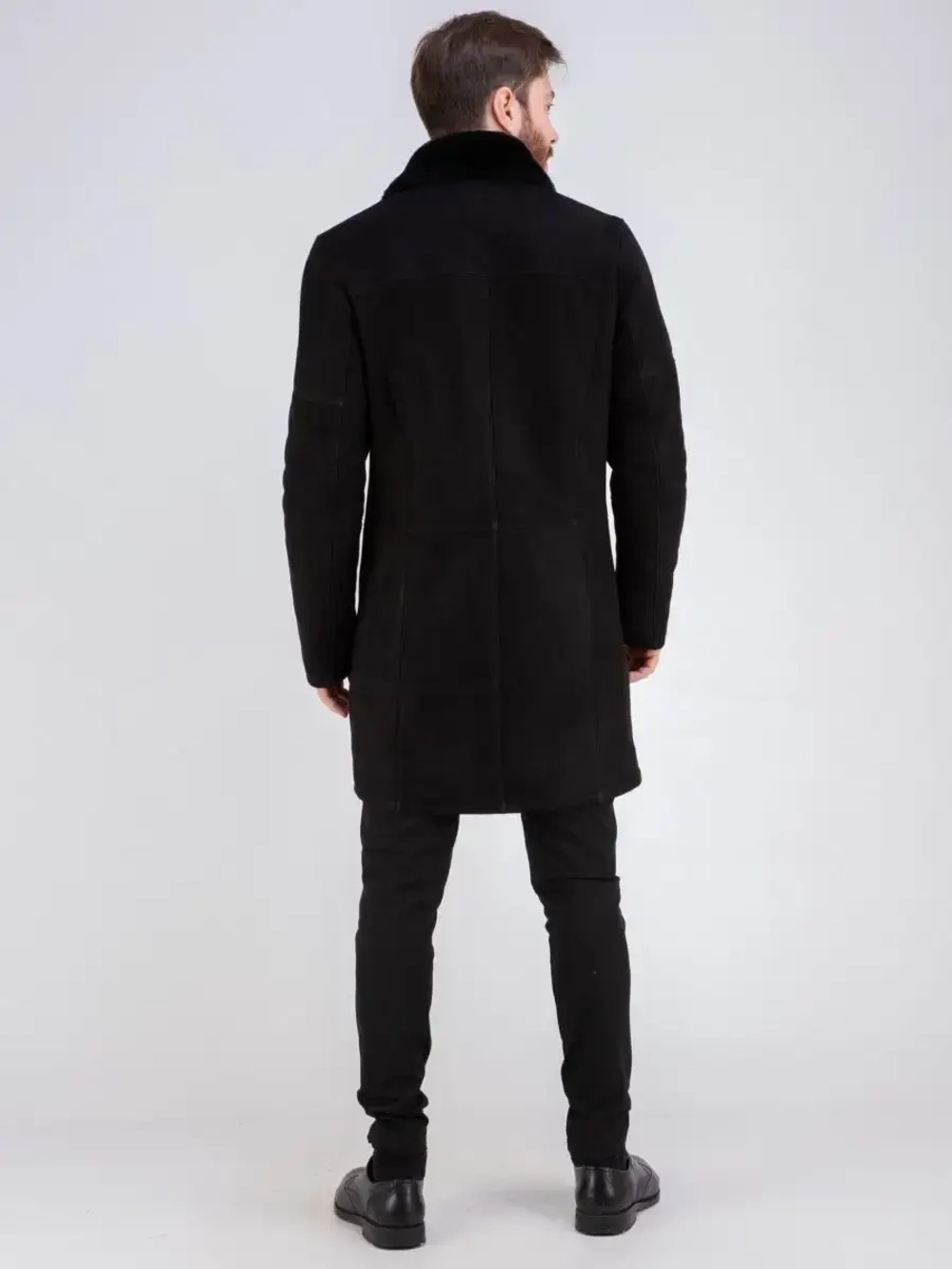 Дубленка мужская натуральная длинная Турция