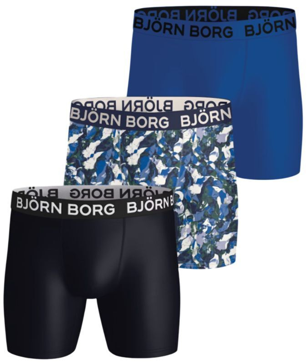Мужские спортивные боксеры Björn Borg Sports Microfiber 3P - разноцветный
