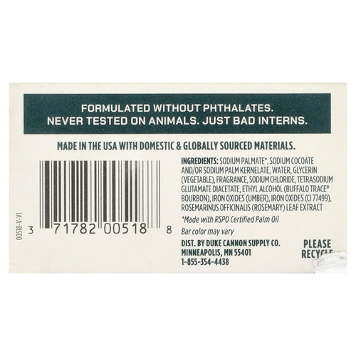Duke Cannon Supply Co., кусковое мыло из бурбона, 283 г (10 унций)