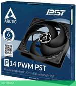 Вентилятор для корпуса Arctic P14 PWM PST Black (ACFAN00125A)