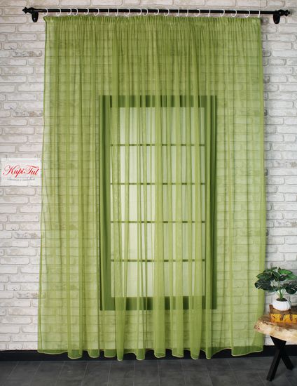 Тюль французская сетка-грек Фике (оливковый)