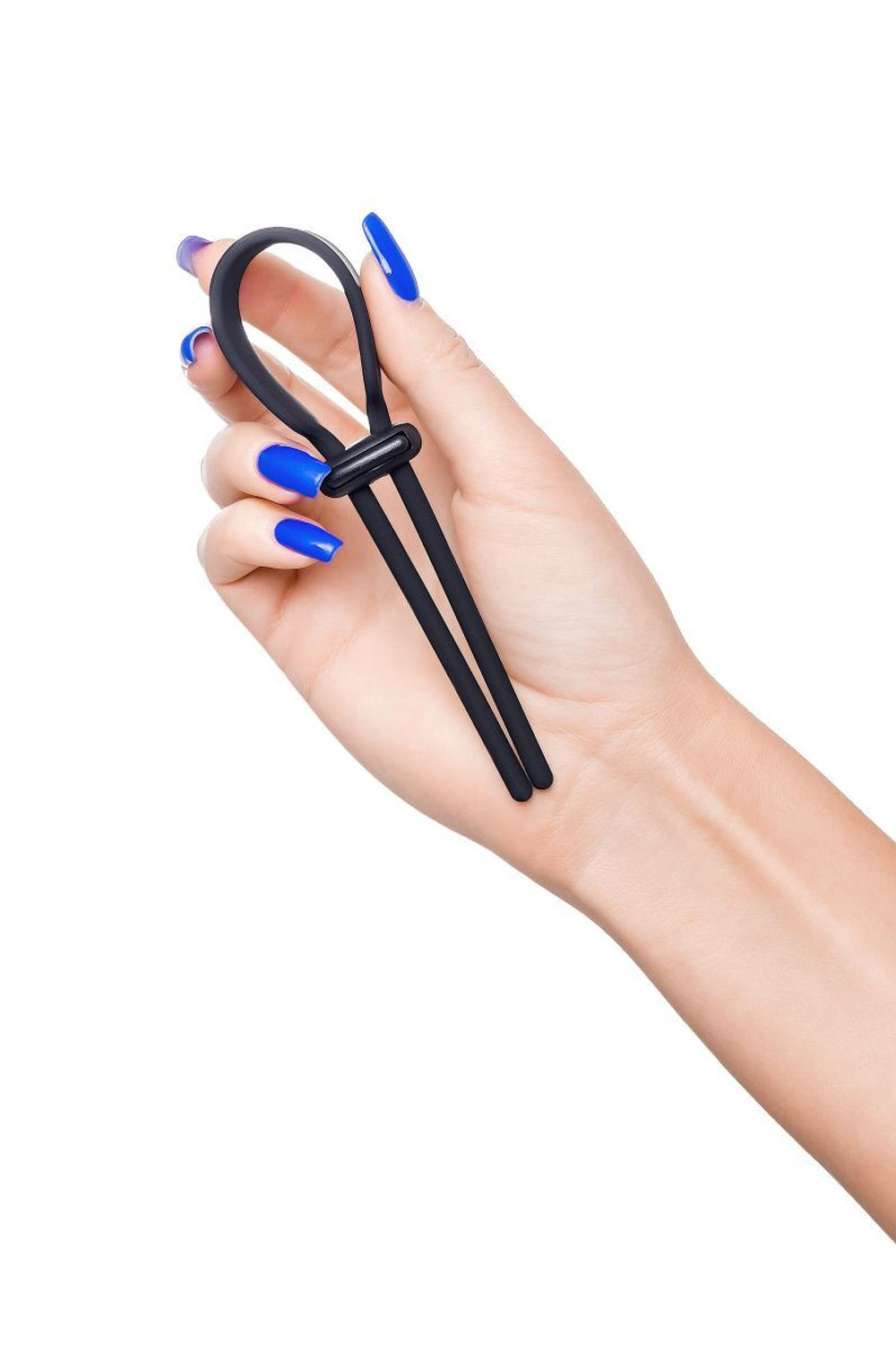 Черное эрекционное лассо на пенис Keb (Цвет: черный)