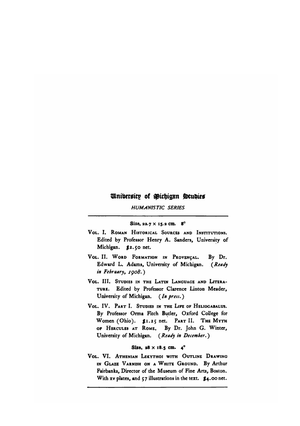 Athenian lekythoi | Arthur Fairbanks