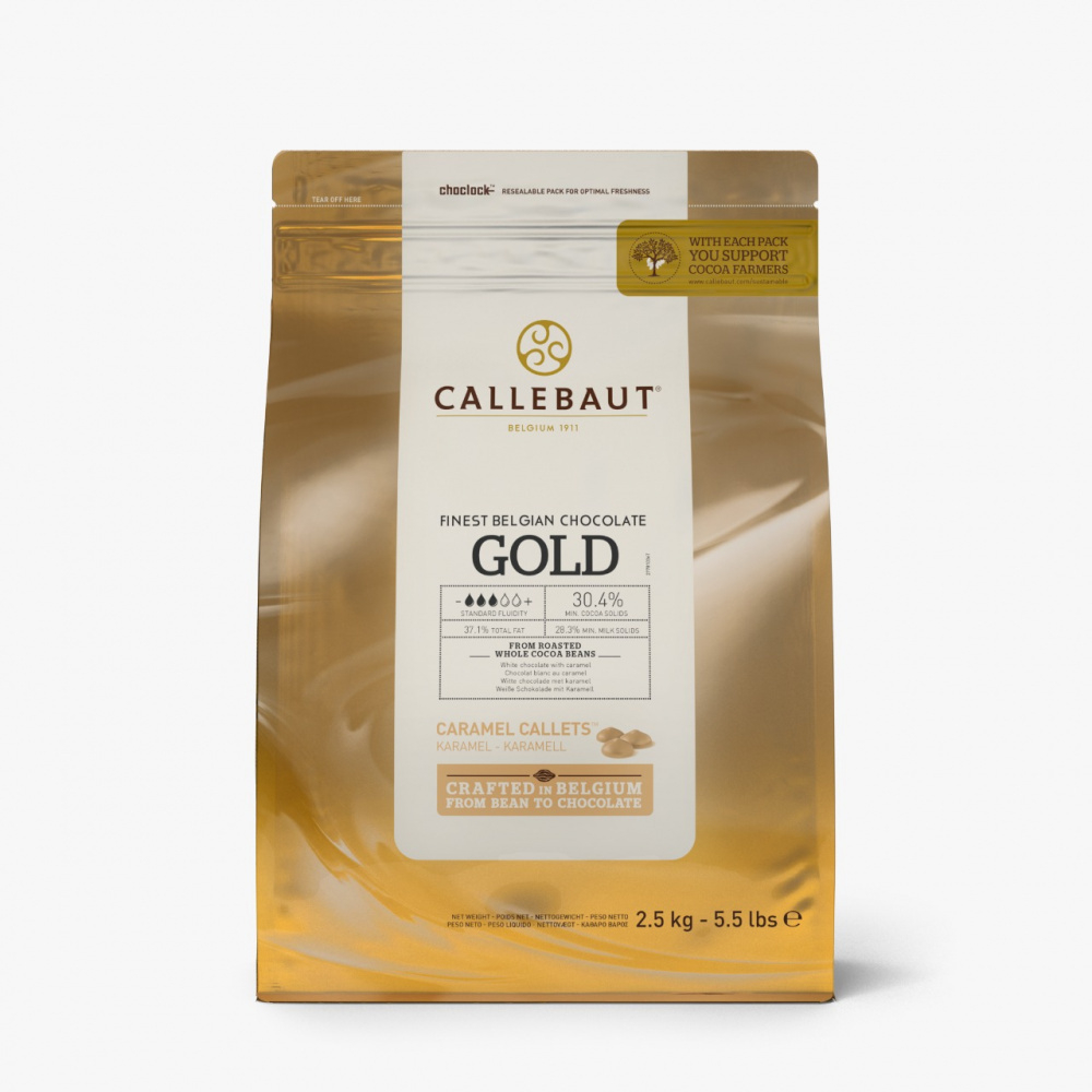 Шоколад Callebaut Белый GOLD 30,4% (Пакет 2,5кг)