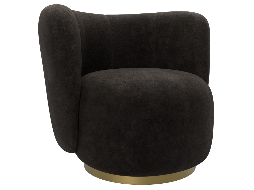 Кресло Лига-072, велюр BRUT 17 коричневый, Велюр, 131007