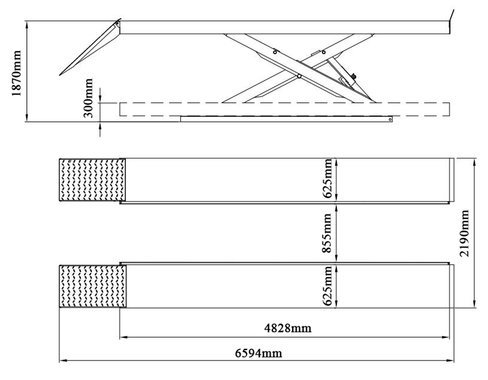 PEAK PX09 Ножничный подъемник слесарный 4,0 т.