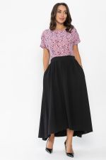 Платье Бруния (черно-розовое) П13997-16М LT Collection