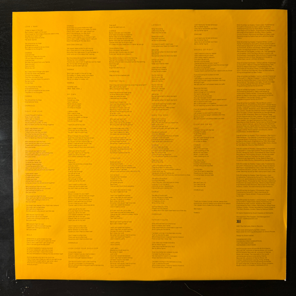 Kwabs ‎– Love + War (Англия 2015г.)