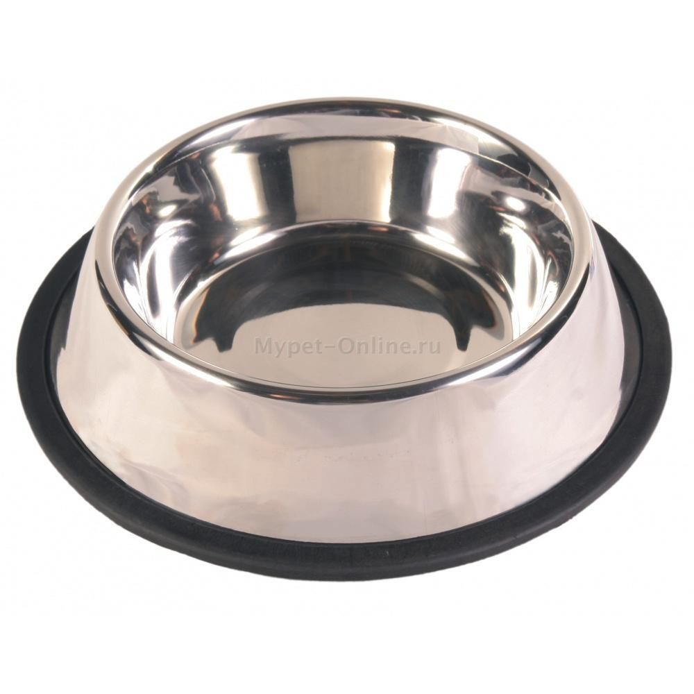 Миска для собак Trixie Stainless Steel Bowl M, размер 17см.