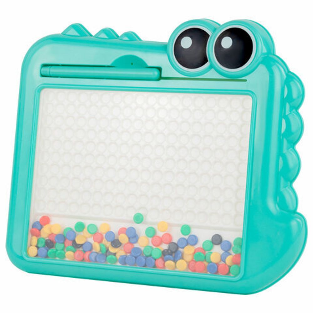 Мозаика магнитная развивающая для детей "Крокодил", стилус, 101 магнит, 10 карточек, BAMBOX, 665890