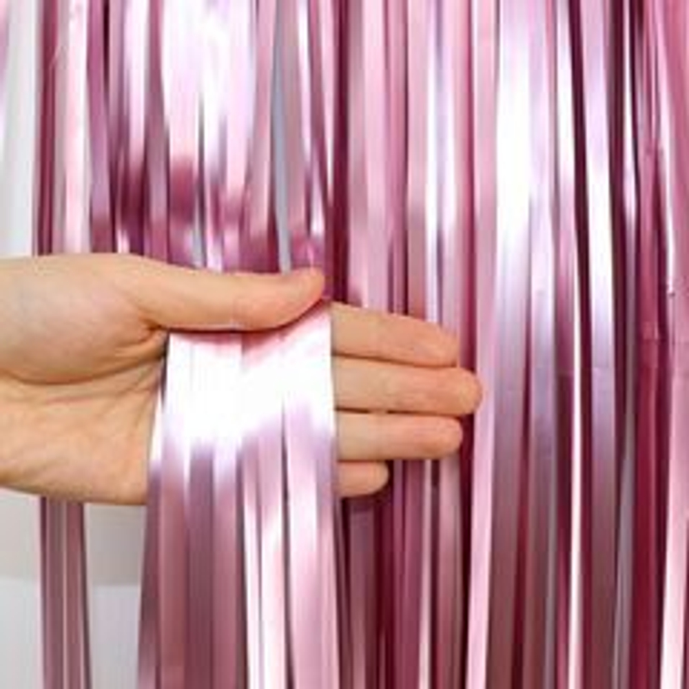 Занавес Дождик, Матовый Нежно-розовый, 3*1 м (В*Ш)