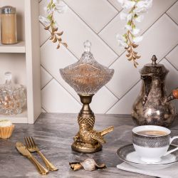 Сахарница стеклянная с крышкой Терра Сонг Бронза