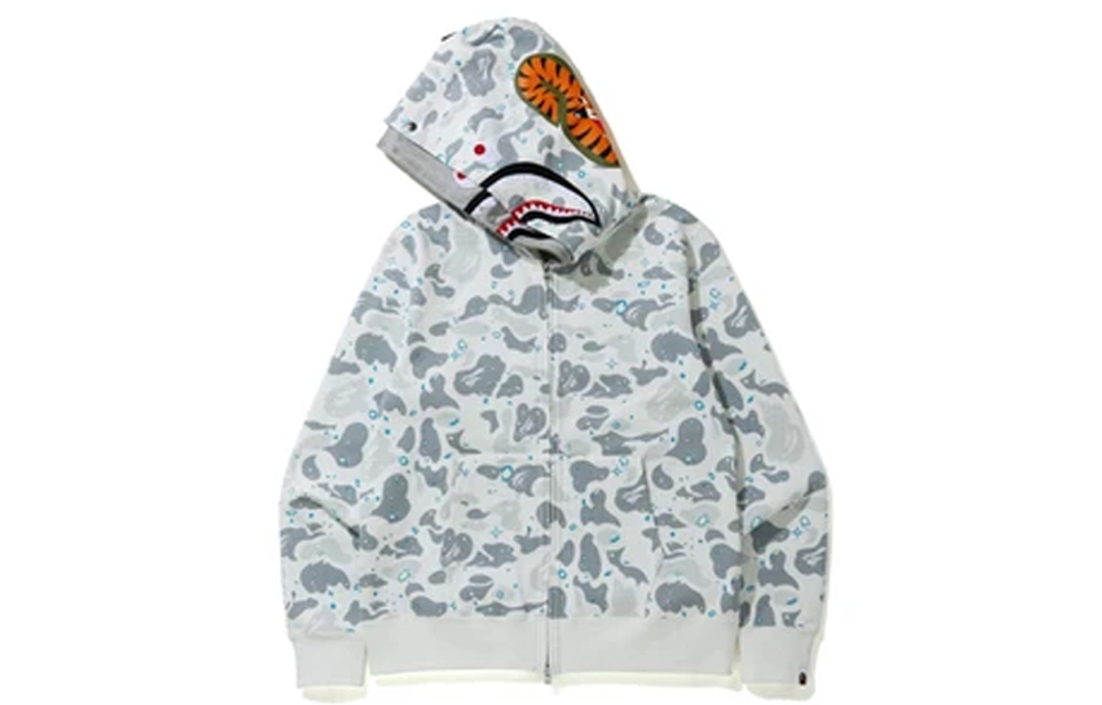 Худи A BATHING APE Space Camo Shark Full Zip Double Hoodie, 1G20-115-004