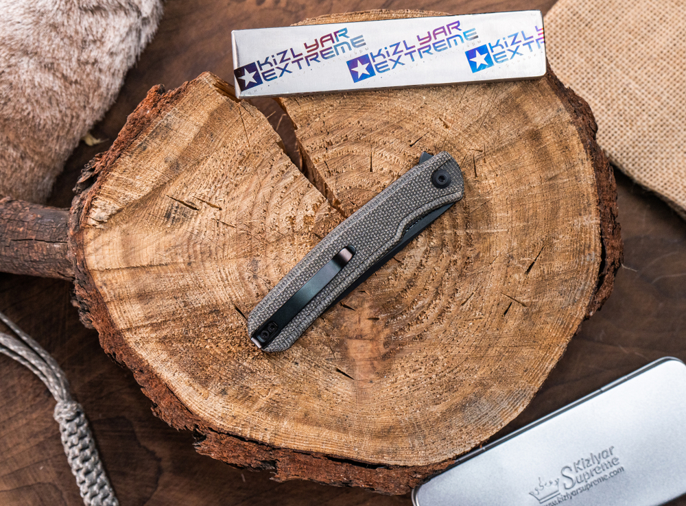 Нож SENCUT Scitus сталь D2 рукоять Dark Green Canvas Micarta
