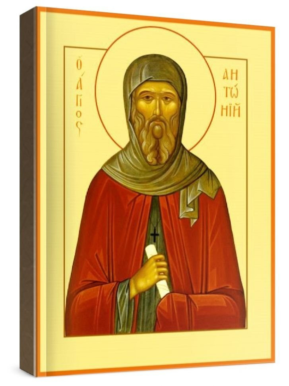 Антоний Великий (рукописная икона)
