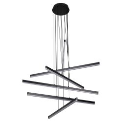 Светильник подвесной (подвес) Rivoli   6183-201 LED 120 Вт 3000-6000К чёрный светодиодный с пультом