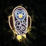 Неоновая Игрушка на уличную елку - "Сова"
