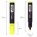 Текстовыделитель STAFF College "STICK HL-497" желтый 1-4 мм (72 штуки в упаковке)