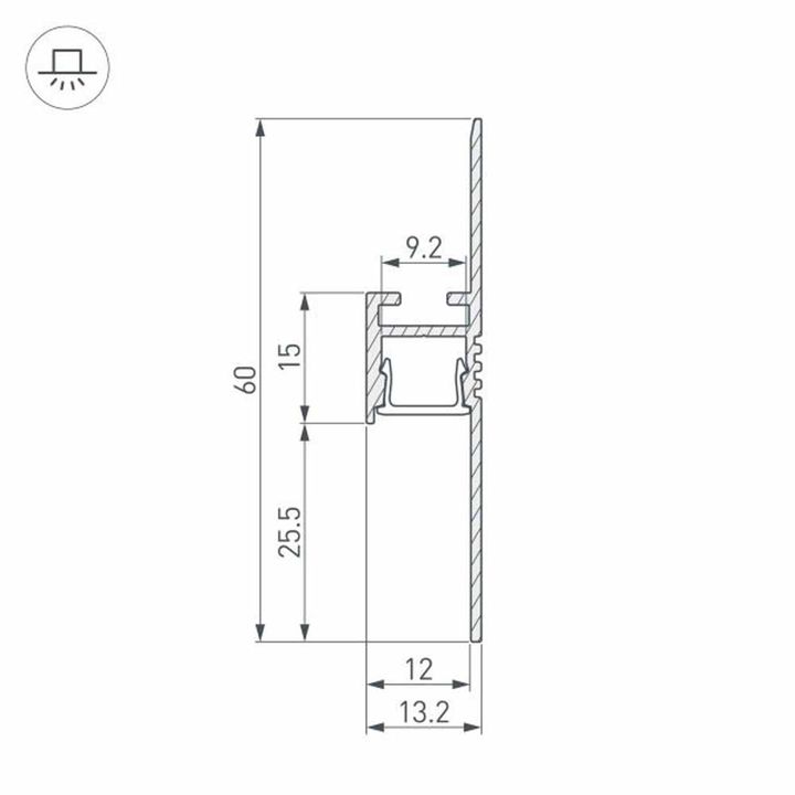 Профиль-плинтус Arlight ARH-Plintus-Fantom-2000 White 034983