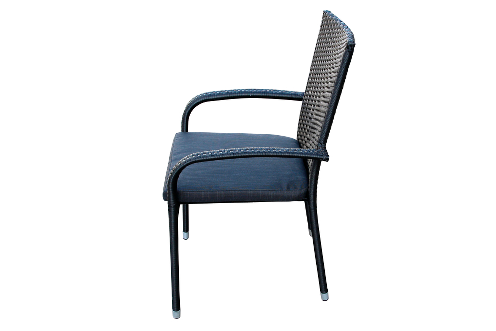 Стул  Парис с подушкой арт.GS014, черный серый "Garden story"