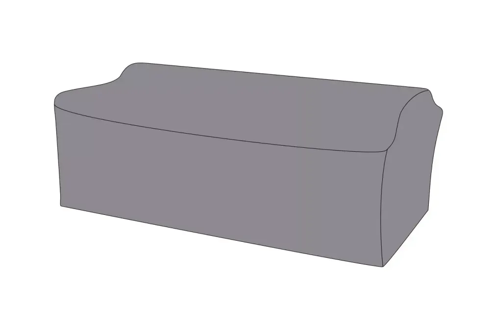 Защитный чехол на диван Капучино, трехместный 221×89×80 см, цвет серый