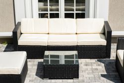 "Даллас" лаунж-зона из искусственного ротанга на 5 персон, цвет черный