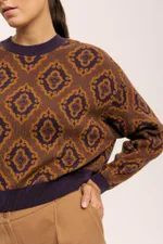 Лонгслив Idel Тюбетейка укороченный фиолетовый