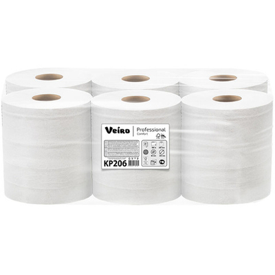 Полотенца бумажные в рулоне Veiro Professional Comfort KP206 2-х слойные 180 м 1/6