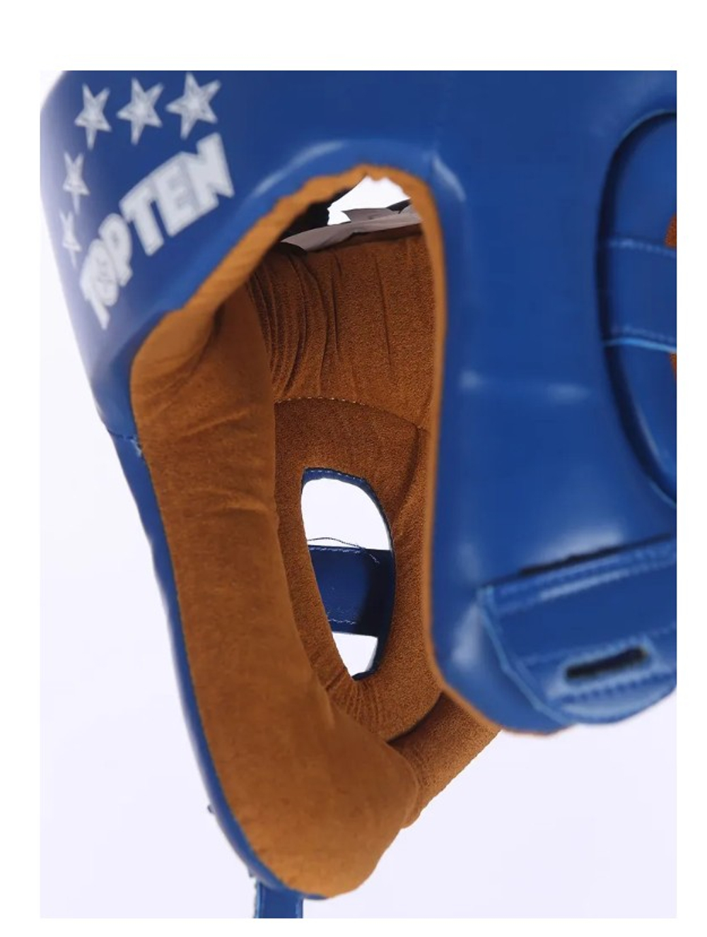 Шлем открытий c крестом на голове синий top ten