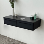 Подвесной туалетный столик консоль Royal 5210 эко (Черный-р.черная)