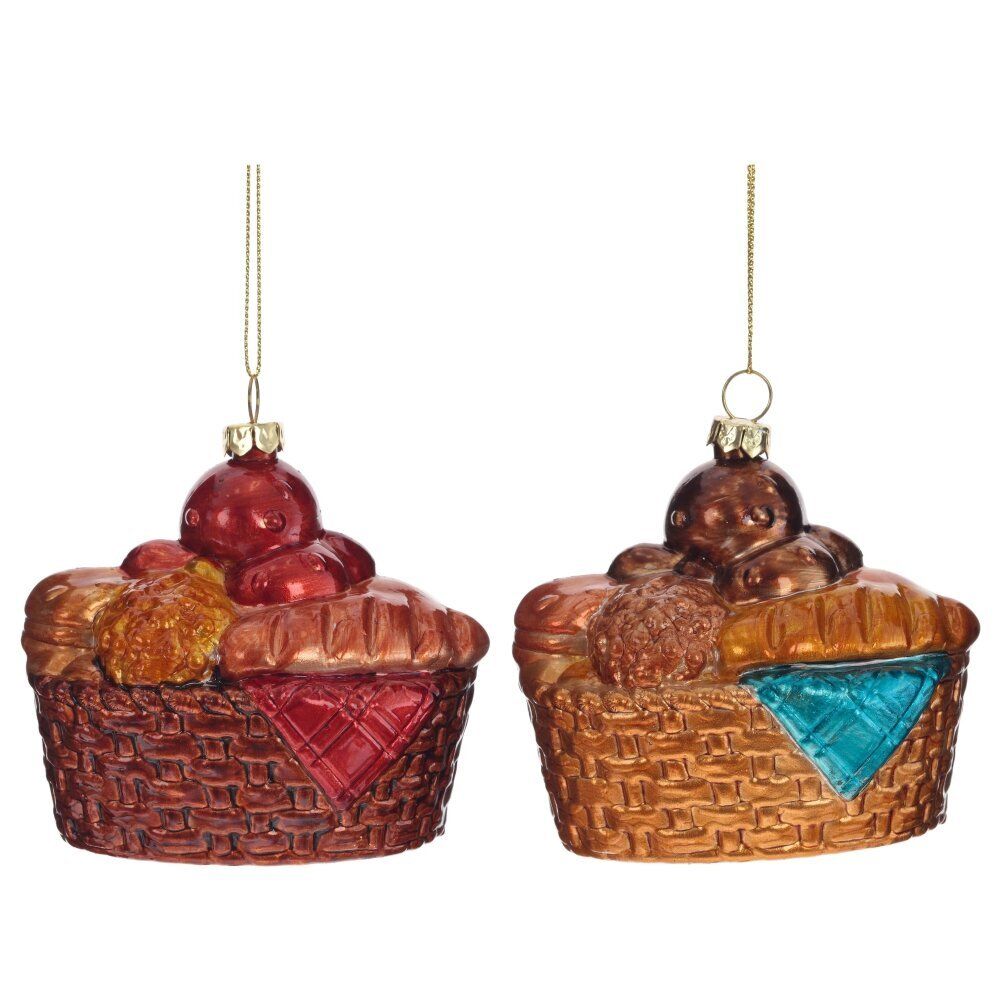 GAEM Украшение новогоднее "Корзинка", L10 W6,5 H9,5 см, 2в.
