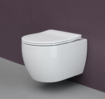 Комплект подвесной безободковый унитаз Ceramica Nova Play Rimless CN3001 37 x 49 x 34 см с сиденьем Soft Close + инсталляция Am.Pm ProC I012707.0238 с клавишей смыва ProC S, чёрная матовая