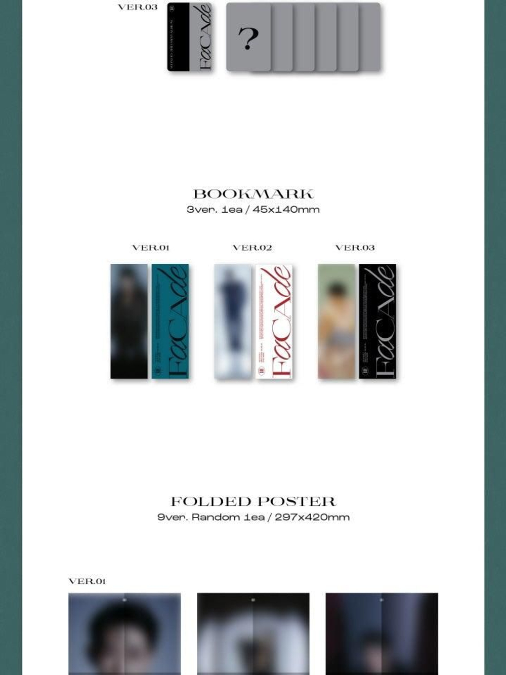 Альбом WONHO - FACADE 3rd Mini Album 3 Version SET
