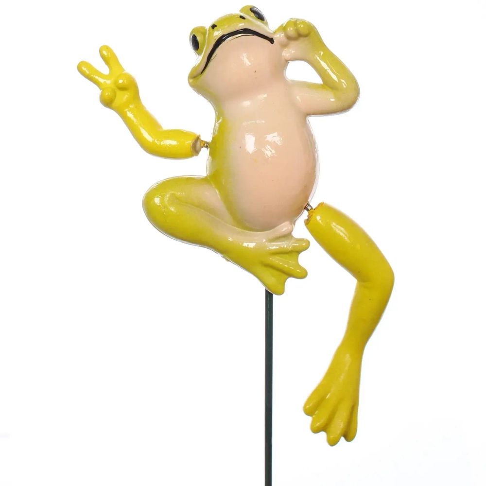 Фигура на спице «Крутая лягушка» 7*13*60 см