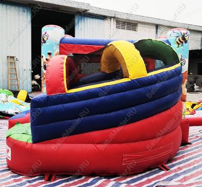 Детский надувной батут "Радужный" с печатью