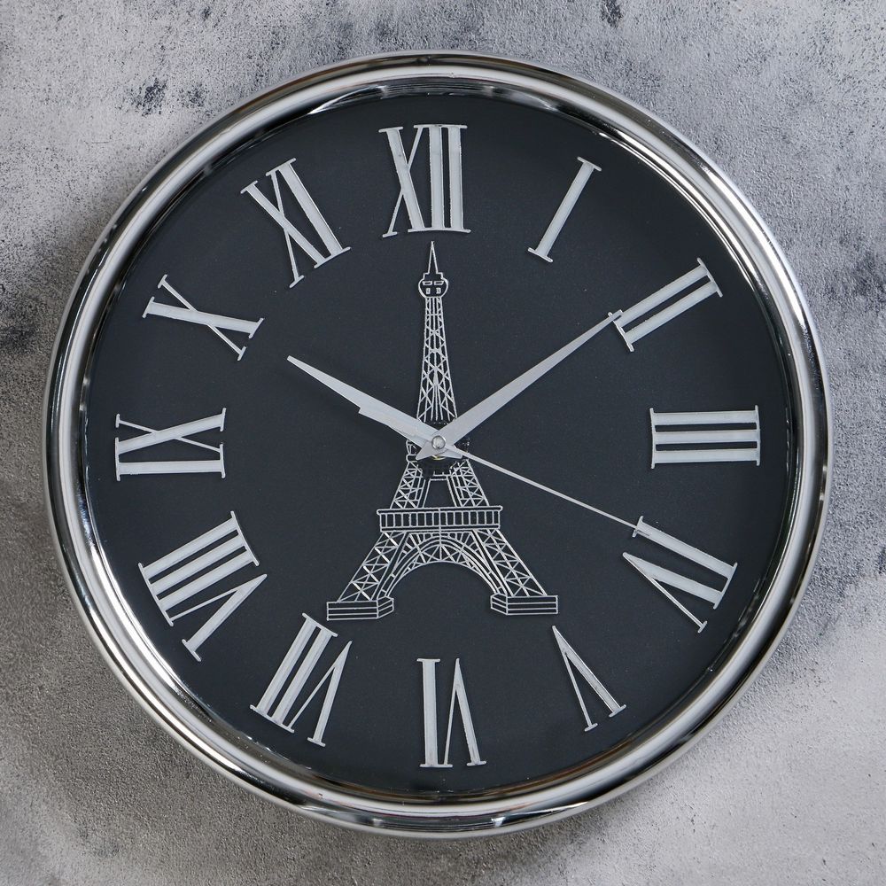 Часы настенные Париж, плавный ход, d-34 см, 1 АА