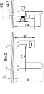 LEMARK Серия MAGIC. Смеситель для ванны – LM3402C