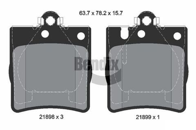 BENDIX Braking - BPD1253-BEN - Brake Pad Set, disc brake