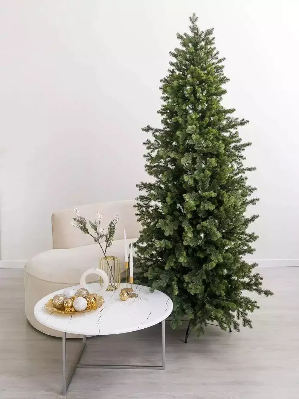 Искусственная узкая елка «Монте» (Литая хвоя) 210 см / 2,1 м