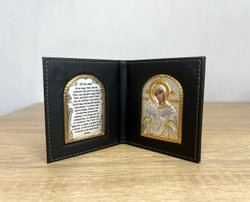 Складень карманный Семистрельная БМ с молитвой 95х105
