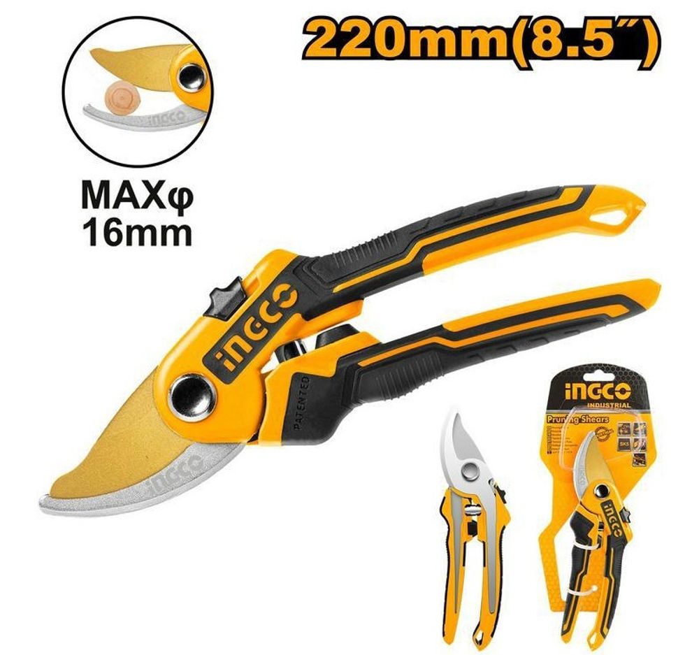 Секатор садовый INGCO HPS0601 INDUSTRIAL 220 мм