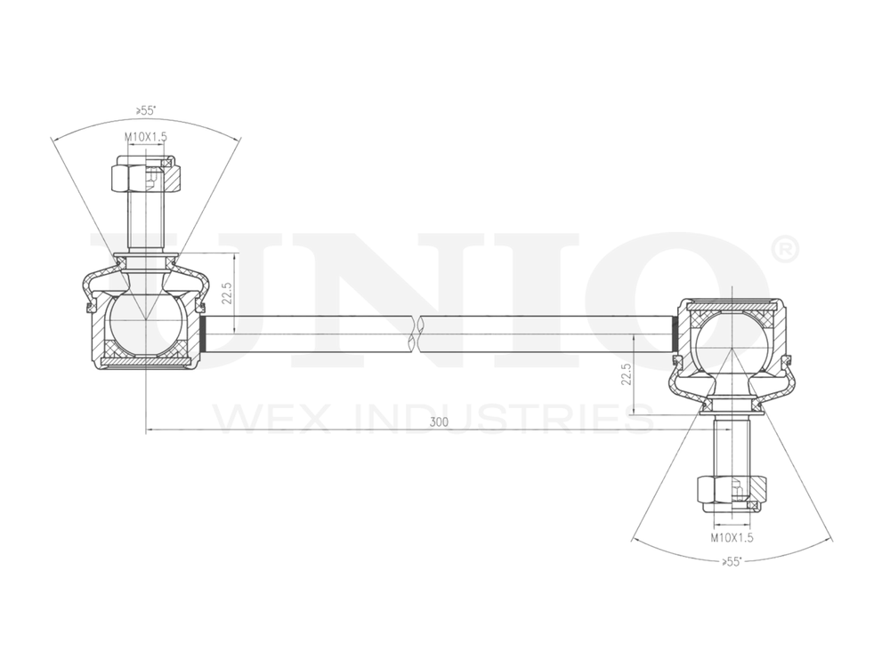 Стойка стабилизатора передняя UNIO SSP-50125